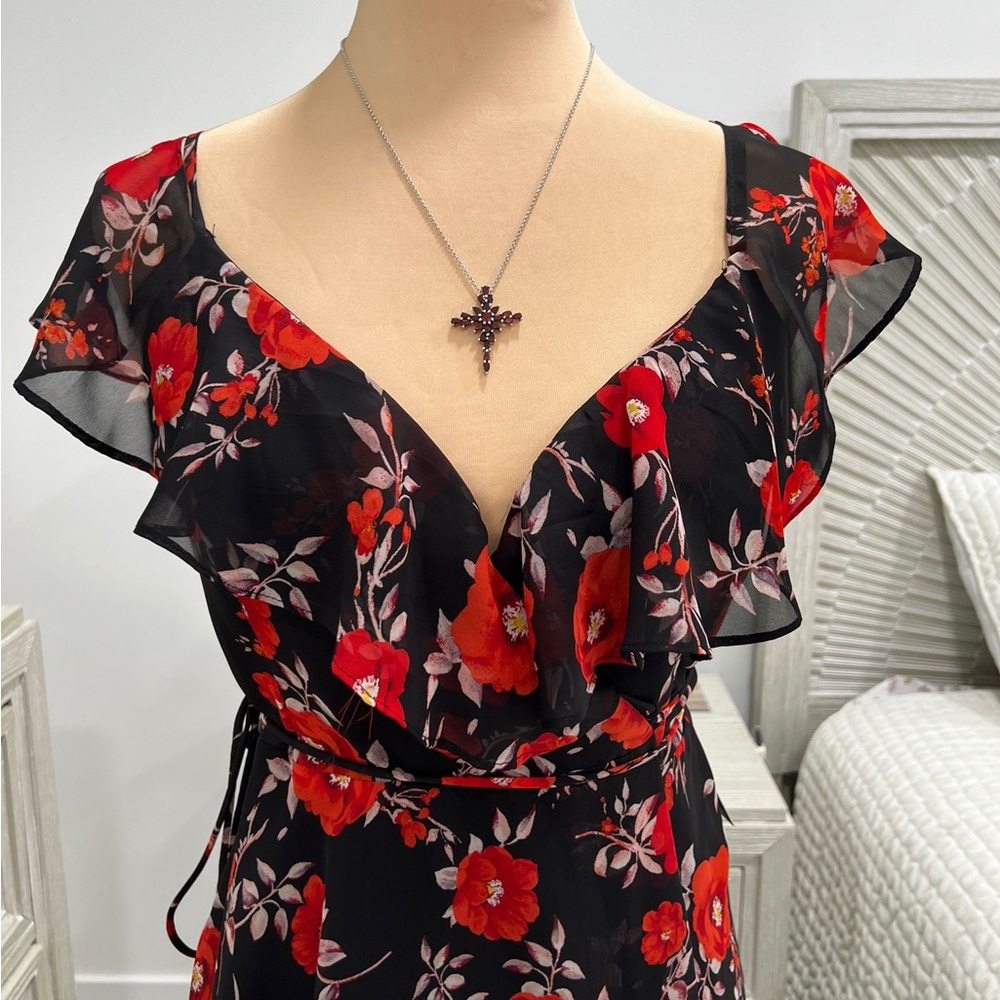 Lulu's Ruffled Red and Black Mini Dress - Picture 5 of 12
